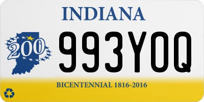 IN license plate 993YOQ