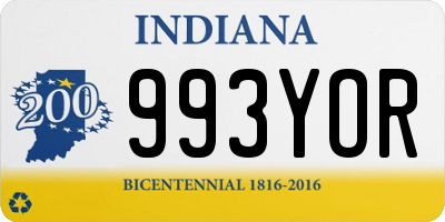 IN license plate 993YOR