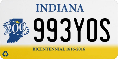 IN license plate 993YOS