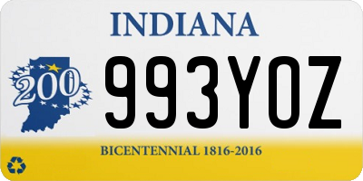 IN license plate 993YOZ