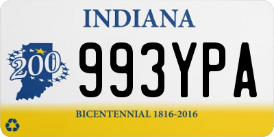 IN license plate 993YPA