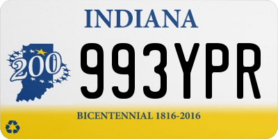 IN license plate 993YPR