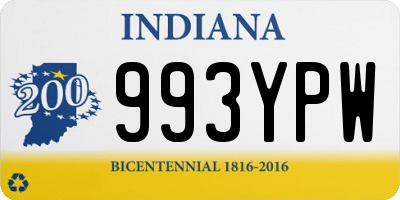 IN license plate 993YPW