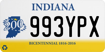 IN license plate 993YPX