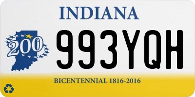 IN license plate 993YQH