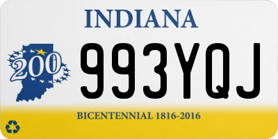 IN license plate 993YQJ