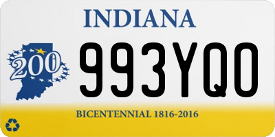 IN license plate 993YQO