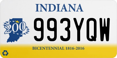 IN license plate 993YQW