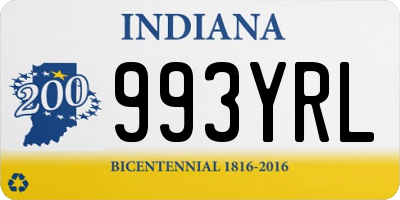 IN license plate 993YRL