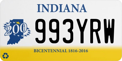 IN license plate 993YRW