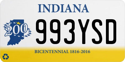 IN license plate 993YSD