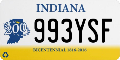 IN license plate 993YSF