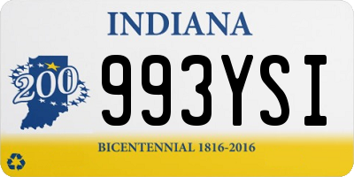 IN license plate 993YSI