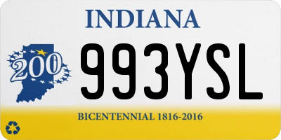 IN license plate 993YSL