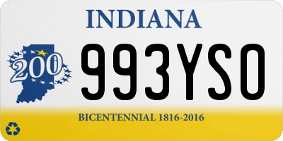 IN license plate 993YSO