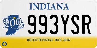 IN license plate 993YSR