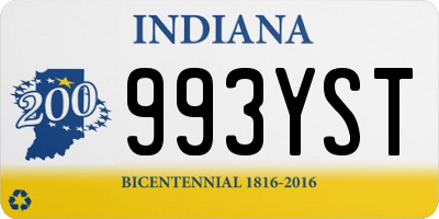 IN license plate 993YST