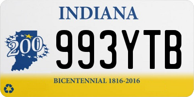 IN license plate 993YTB