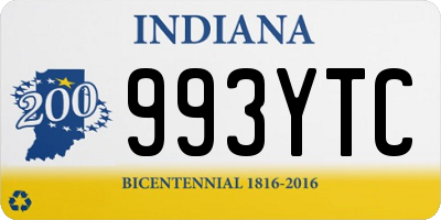 IN license plate 993YTC