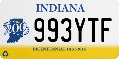 IN license plate 993YTF