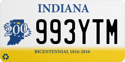 IN license plate 993YTM