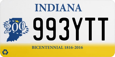 IN license plate 993YTT