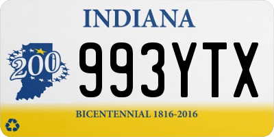 IN license plate 993YTX