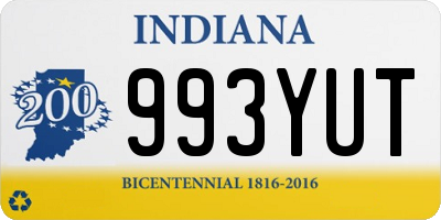 IN license plate 993YUT