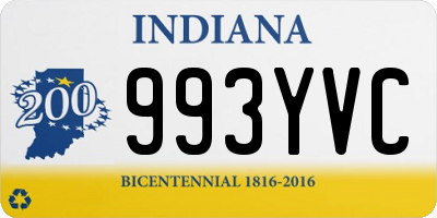 IN license plate 993YVC