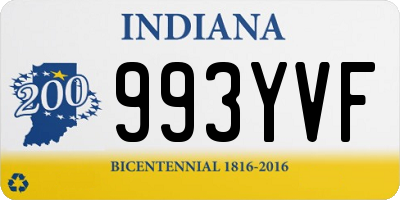 IN license plate 993YVF