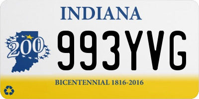 IN license plate 993YVG