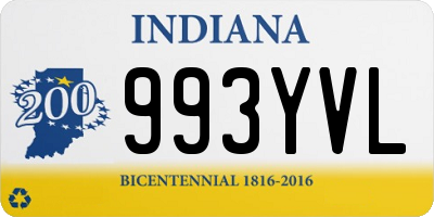 IN license plate 993YVL