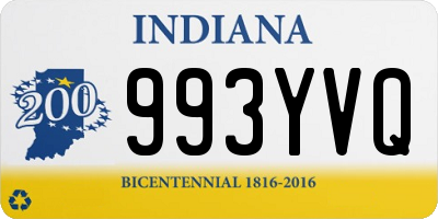 IN license plate 993YVQ