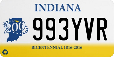 IN license plate 993YVR