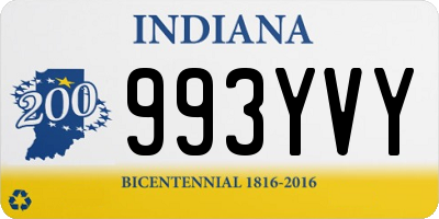 IN license plate 993YVY