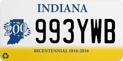 IN license plate 993YWB