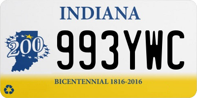 IN license plate 993YWC