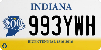 IN license plate 993YWH