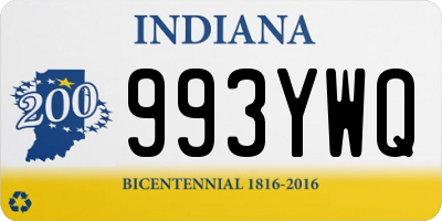 IN license plate 993YWQ