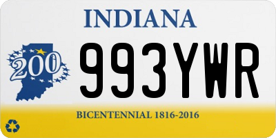 IN license plate 993YWR