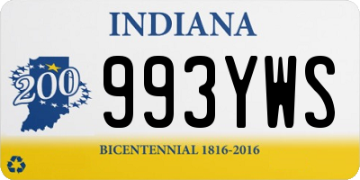 IN license plate 993YWS