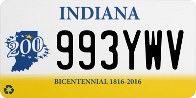 IN license plate 993YWV