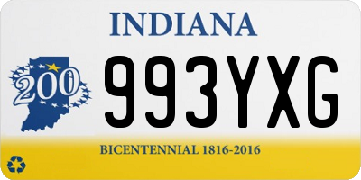 IN license plate 993YXG