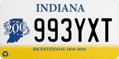 IN license plate 993YXT