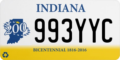 IN license plate 993YYC