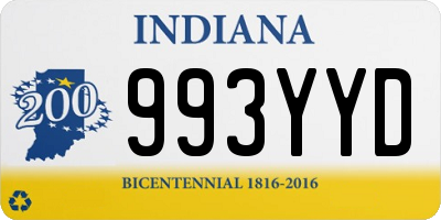 IN license plate 993YYD