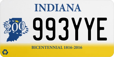 IN license plate 993YYE