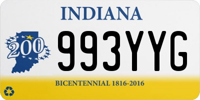 IN license plate 993YYG