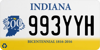 IN license plate 993YYH