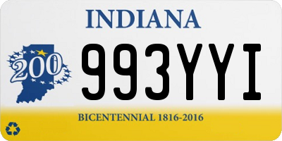 IN license plate 993YYI